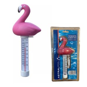 Thermomètre de piscine Flamant Rose
