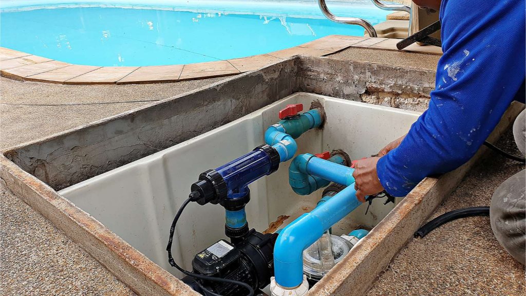 Alain Dho, entretien piscine, local technique